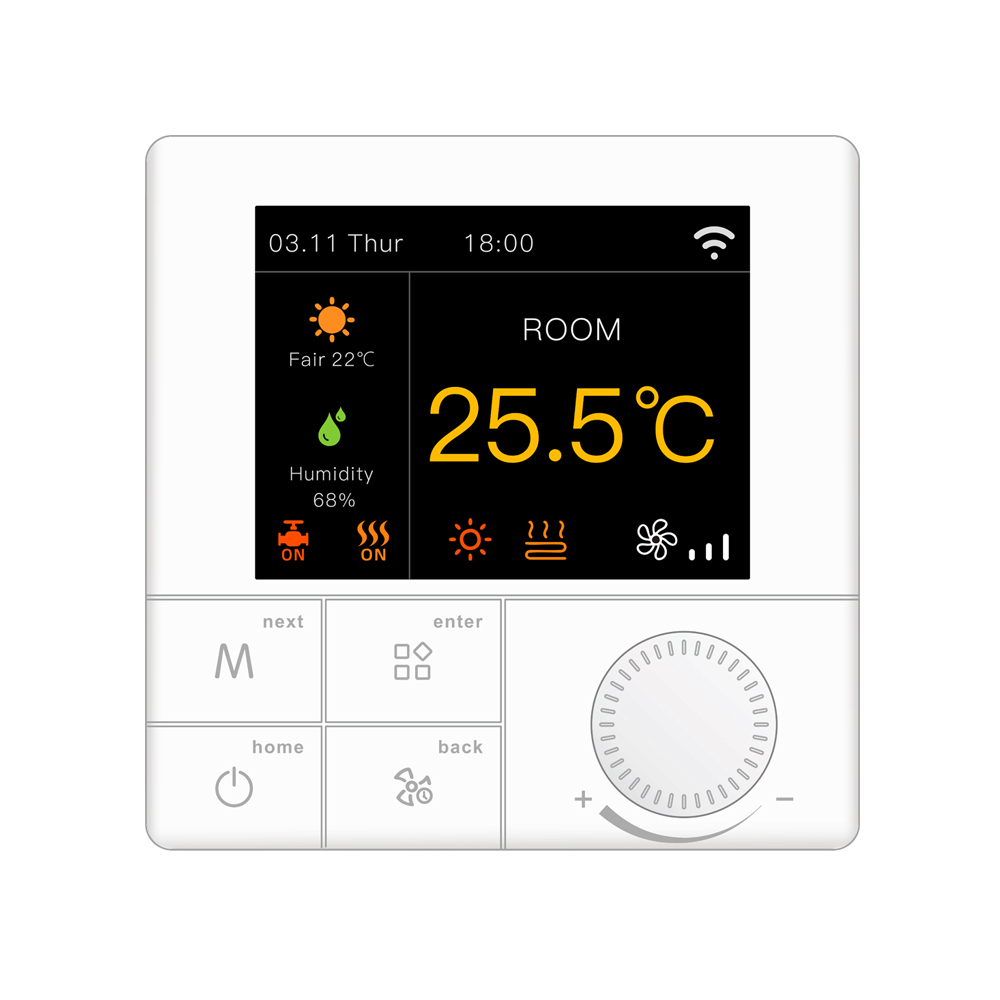 001-beok-tcr8-wifi-ep-1.jpeg Termostat pentru incalzire electrica in pardoseala BeOk TCR8-WIFI-EP(16A) - imagine 1