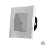 Buton Sonerie cu Touch, cu Revenire, din Sticla si Rama de Aluminiu LUXION