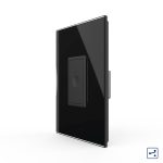 Intrerupator Simplu Cap Scara / Cruce cu Touch Livolo cu Rama Din Sticla 1M - Serie Noua