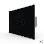 Intrerupator Dublu Cap Scara / Cruce cu Touch LIVOLO din Sticla – Standard Italian