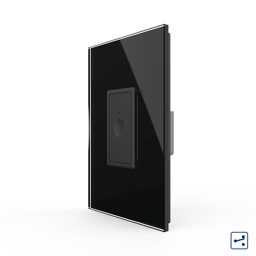 001-in1-1.jpg Intrerupator Simplu Cap Scara / Cruce cu Touch Livolo cu Rama Din Sticla 1M - Serie Noua - imagine 1