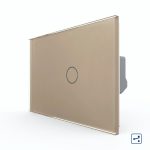 Intrerupator Simplu Cap Scara / Cruce cu Touch LIVOLO din Sticla, Standard Italian