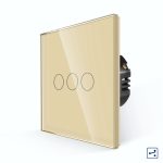 Intrerupator Triplu Cap Scara cu Touch din Sticla LUXION, Serie A