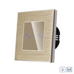 Intrerupator Dublu cu Variator si Touch din Sticla si Rama de Aluminiu LUXION, RF433