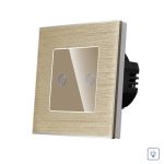 Intrerupator Dublu cu Variator si Touch din Sticla si Rama de Aluminiu LUXION