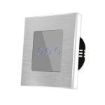 Intrerupator Triplu cu Touch din Sticla si Rama de Aluminiu LUXION, 500W