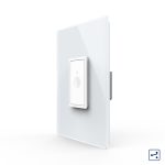 Intrerupator Simplu Cap Scara / Cruce cu Touch Livolo cu Rama Din Sticla 1M - Serie Noua