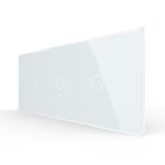 Intrerupator Simplu + Simplu + Simplu cu Touch LIVOLO cu Rama Din Sticla, Standard Italian, 6M