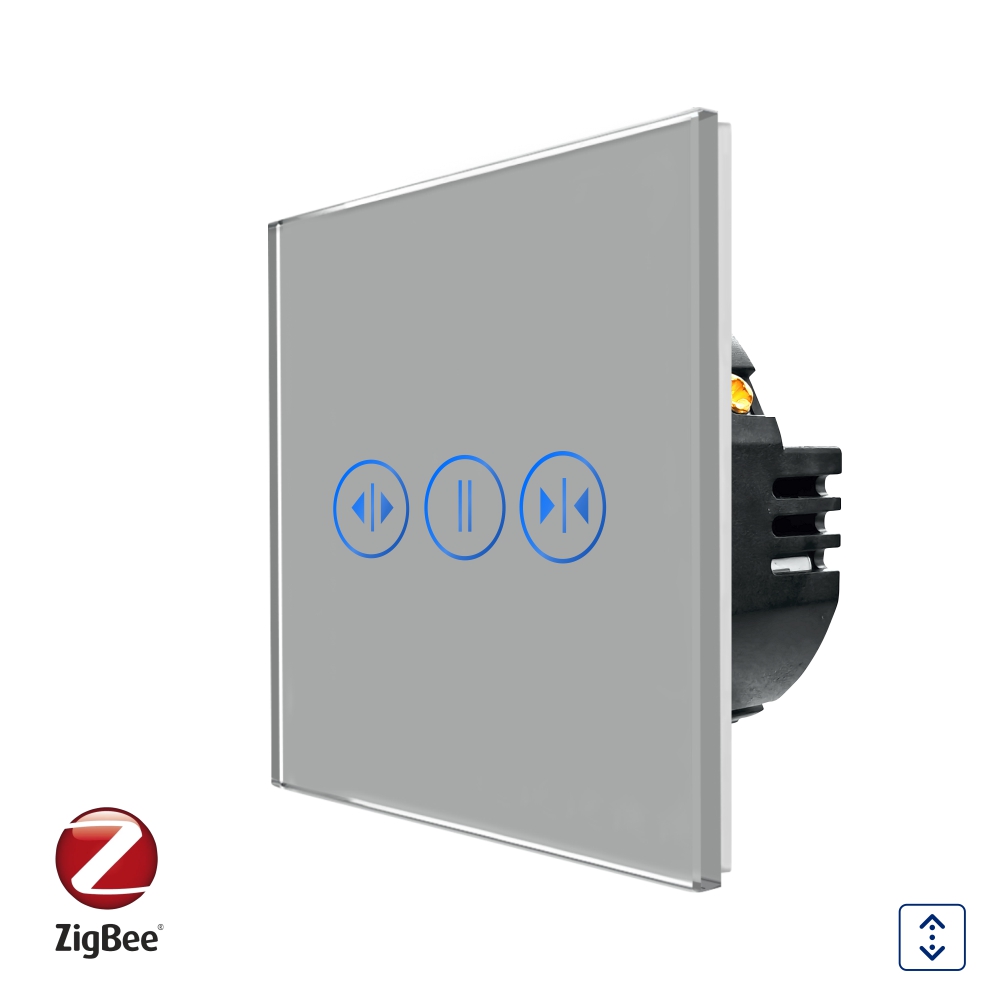 001-in1-2-10.jpg Intrerupator Rulouri cu Touch din Sticla LUXION, Protocol Zigbee Tuya - imagine 1