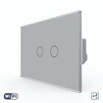 Intrerupator Dublu Cap Scara / Cruce Wi-Fi cu Touch LIVOLO, standard italian – Serie Noua