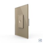 Intrerupator Simplu Cap Scara / Cruce cu Touch Livolo cu Rama Din Sticla 1M - Serie Noua