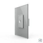 Intrerupator Simplu Cap Scara / Cruce cu Touch Livolo cu Rama Din Sticla 1M - Serie Noua