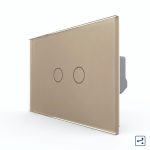 Intrerupator Dublu Cap Scara / Cruce cu Touch LIVOLO din Sticla – Standard Italian