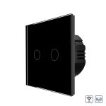 Intrerupator Dublu Wi-Fi + RF433 cu Touch din Sticla LUXION