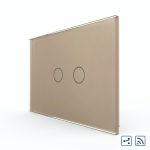 Intrerupator Dublu Cap Scara / Cruce Wireless cu Touch LIVOLO din Sticla – Standard Italian