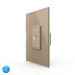 Intrerupator Simplu cu Touch Livolo cu Rama Din Sticla 1M, Zigbee EC