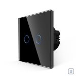 Intrerupator Dublu cu Variator si Touch din Sticla LUXION