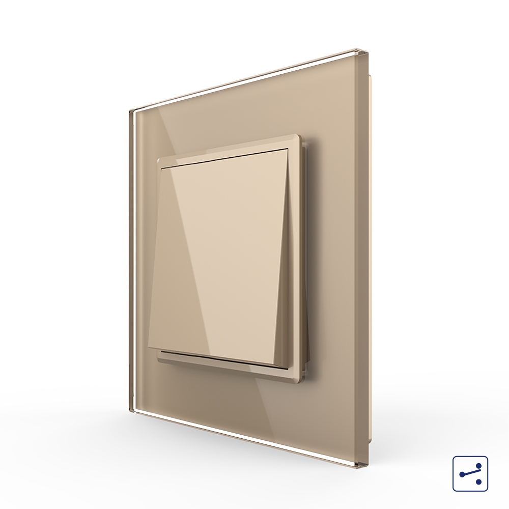 001-in1-7-3.jpg Intrerupator Simplu Mecanic Cap Cruce, 2 Module LIVOLO cu Rama din Sticla - Serie Noua - imagine 1