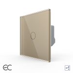 Intrerupator Simplu Cap Scara / Cruce cu Touch LIVOLO din Sticla - Protocol ZigBee EC