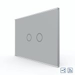 Intrerupator Dublu Cap Scara / Cruce Wireless cu Touch LIVOLO din Sticla – Standard Italian