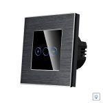 Intrerupator Simplu cu Variator cu Touch din Sticla si Rama de Aluminiu LUXION