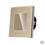 Intrerupator Simplu cu Touch din Sticla si Rama de Aluminiu LUXION, RF433