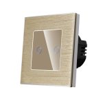 Intrerupator Dublu cu Touch din Sticla si Rama de Aluminiu LUXION, 500W