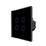 Intrerupator Cvadruplu cu Touch din Sticla LUXION, 500W