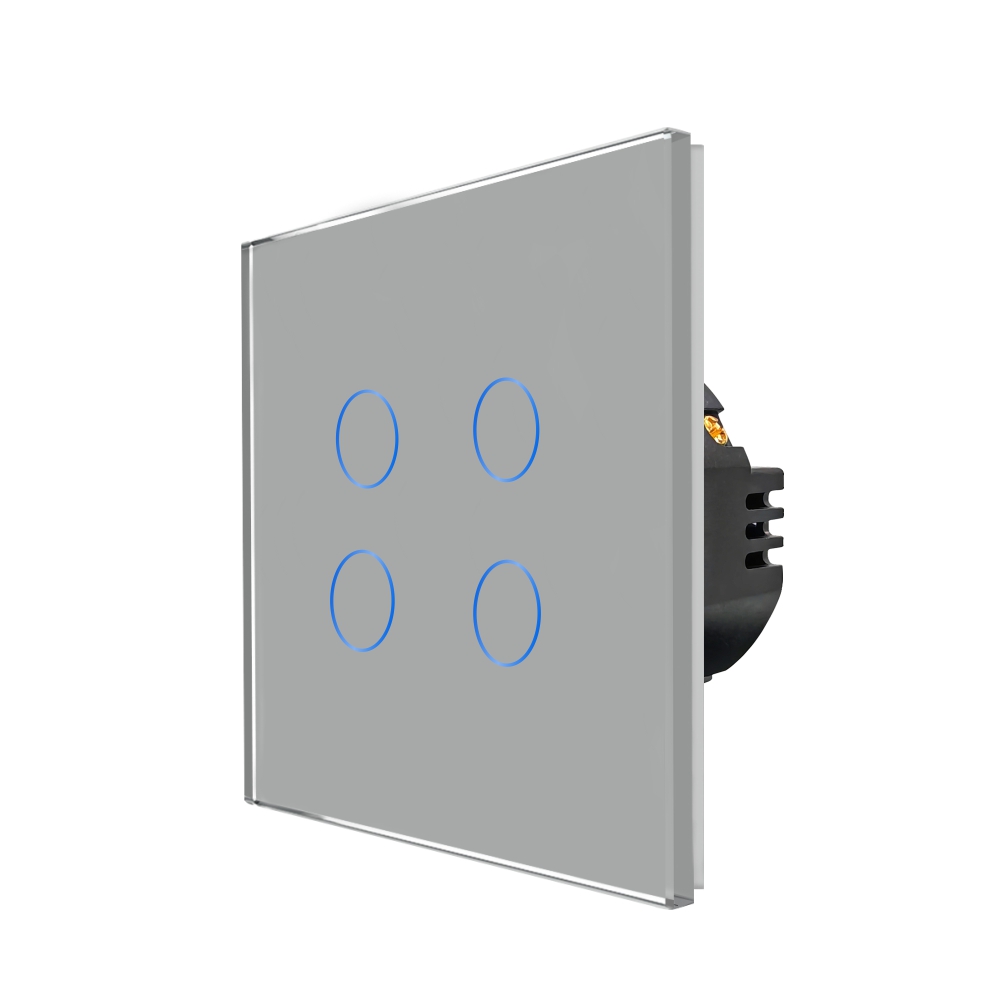 001-intrerupator-cvadruplu-cu-touch-din-sticla-luxion-lx-st-401g-gy-gri.jpg Intrerupator Cvadruplu cu Touch din Sticla LUXION, 500W - imagine 1