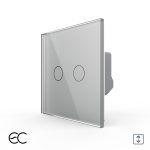 Intrerupator Dublu Draperie cu Touch LIVOLO din Sticla - Protocol ZigBee EC