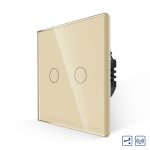 Intrerupator Dublu Cap Scara cu Touch din Sticla LUXION, RF433