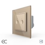 Intrerupator Dublu Cap Scara / Cruce cu Touch LIVOLO cu Rama din Sticla - Protocol Zigbee EC