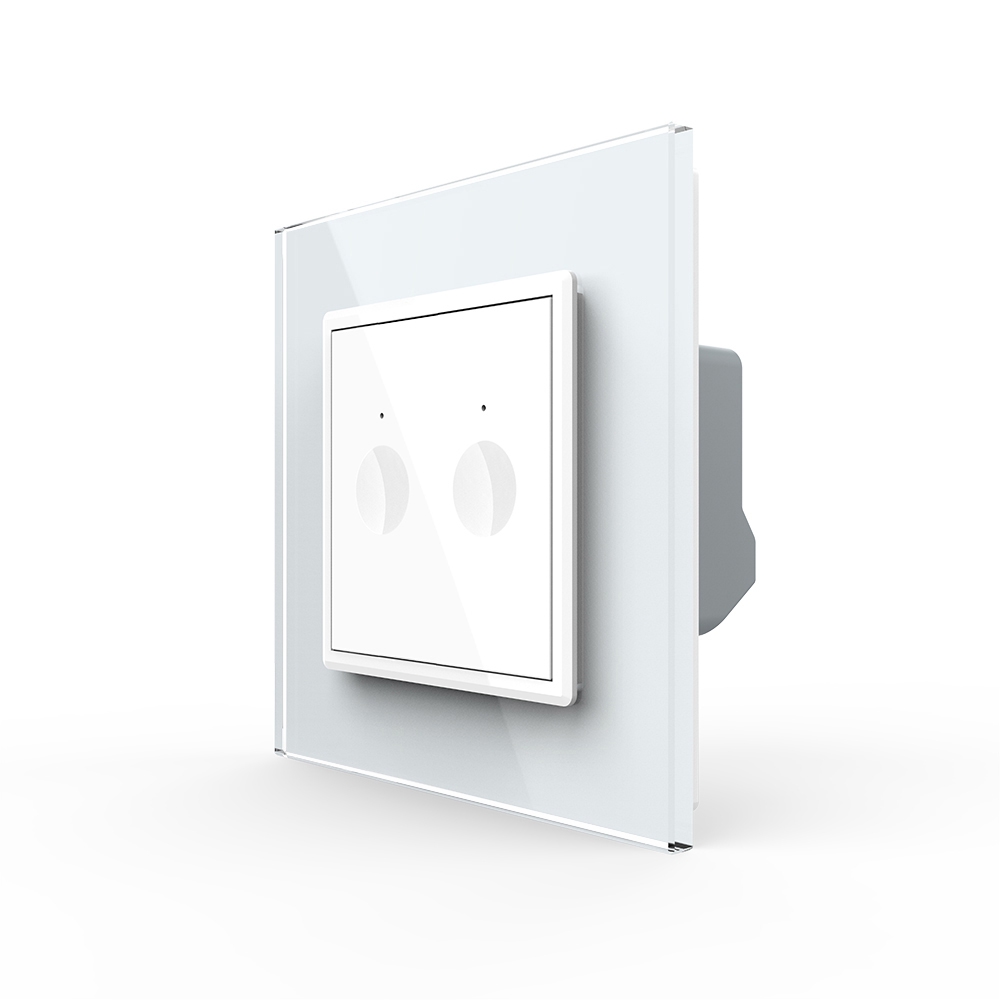 001-intrerupator-dublu-touch-livolo-rama-sticla-vl-fc2-2wp-11-alb.jpg Intrerupator dublu cu touch Livolo din sticla, Serie noua - imagine 1