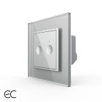 Intrerupatorul Dublu cu Touch LIVOLO cu Rama Din Sticla - Protocol Zigbee EC