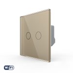 Intrerupator Dublu Wi-Fi cu Touch LIVOLO din Sticla - Serie Noua