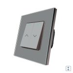 Intrerupator Jaluzele Mecanic LUXION cu Rama din Sticla