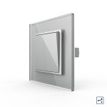 Intrerupator Dublu Mecanic Cap Scara LIVOLO cu Rama din Sticla - Serie Noua