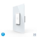 Intrerupator Simplu Cap Scara / Cruce cu Touch Livolo cu Rama Din Sticla 1M, Zigbee EC - Serie Noua
