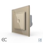 Intrerupator Simplu Cap Scara / Cruce cu Touch LIVOLO cu Rama din Sticla - Protocol Zigbee EC