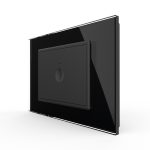 Intrerupator simplu cu touch Livolo cu rama din sticla, standard Italian - Serie noua