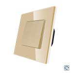 Intrerupator Simplu Mecanic cu Reset / Revenire LUXION cu Rama din Sticla