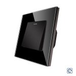 Intrerupator Simplu Mecanic cu Reset / Revenire LUXION cu Rama din Sticla