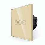 Intrerupator Triplu cu Touch din Sticla LUXION