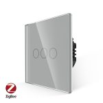 Intrerupator Triplu cu Touch din Sticla LUXION, protocol ZigBee
