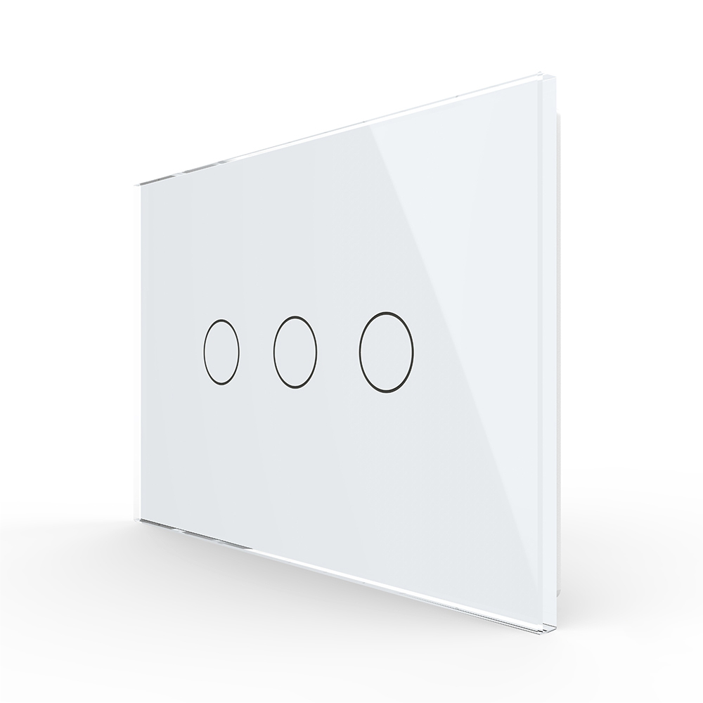 001-intrerupator-triplu-vl-fc3-3g-11-alb.jpg Intrerupator triplu cu touch Livolo din sticla, standard italian - Serie noua - imagine 1