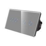 Intrerupator Triplu + Dublu cu Touch din Sticla LUXION