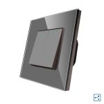 Intrerupator Dublu Cap Scara Mecanic LUXION cu Rama din Sticla