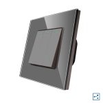 Intrerupator Triplu Cap Scara Mecanic LUXION cu Rama din Sticla