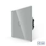 Intrerupator Simplu Cap Scara / Cruce RF433 cu Touch din Sticla LUXION