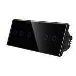 Intrerupator Dublu + Dublu + Dublu cu Touch din Sticla LUXION